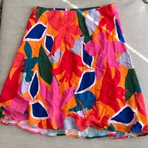 Anthropologie Tropical Print Skirt